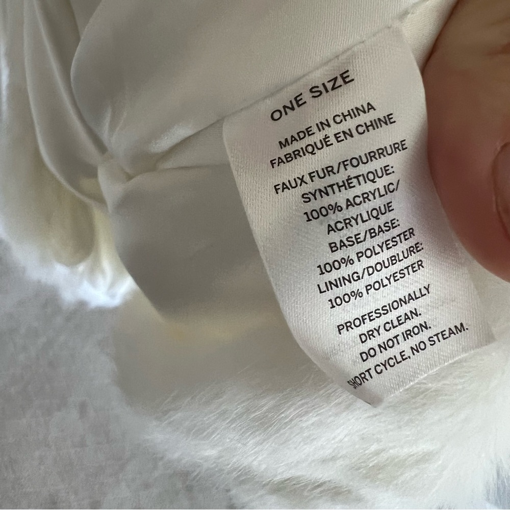 Nordstrom White Faux Fur Cape - Picture 5 of 9